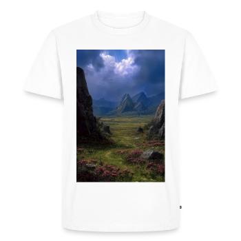 Illustration of a natural landscape - Men's Premium Organic T-Shirt - white - Front - Nico (187cm)