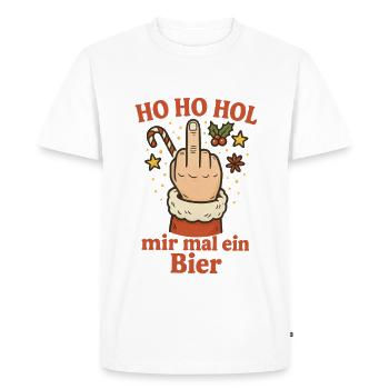 Get me a beer Christmas - Men's Premium Organic T-Shirt - white - Front - Nico (187cm)