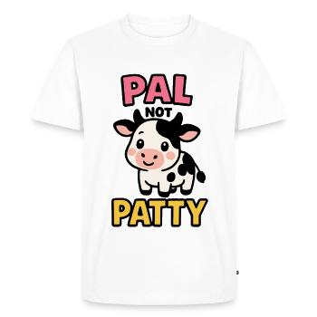 Pal not Patty – Cute Cow Friendship - Men's Premium Organic T-Shirt - white - Front - Nico (187cm)