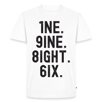 Millésime 1986 - T-shirt Premium bio Homme - blanc - Devant - Nico (187cm)