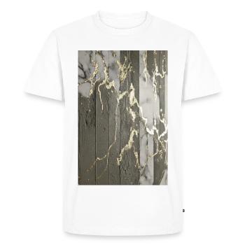 Structure de luxe en béton apparent en marbre doré - T-shirt Premium bio Homme - blanc - Devant - Nico (187cm)