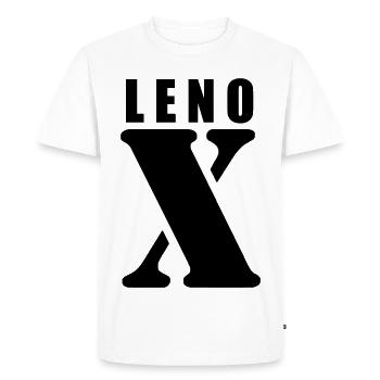 Lenox – First Name Design | Minimal Typography - Men's Premium Organic T-Shirt - white - Front - Nico (187cm)