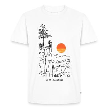 Tranche de coucher de soleil - T-shirt Premium bio Homme - blanc - Devant - Nico (187cm)