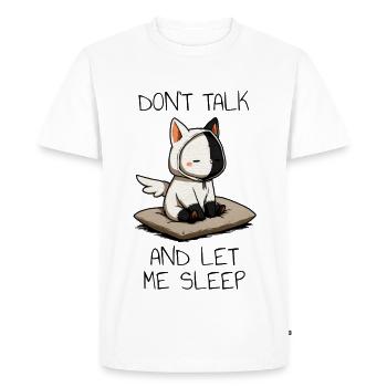 Little Angel Cat Pullover Hoodie with Wings - Men's Premium Organic T-Shirt - white - Front - Nico (187cm)