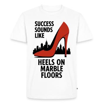 Le succès ressemble à des talons - Business Skyline - T-shirt Premium bio Homme - blanc - Devant - Nico (187cm)
