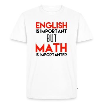 Mathématiciens cadeaux professeurs de maths scolaire cadeau - T-shirt Premium bio Homme - blanc - Devant - Nico (187cm)