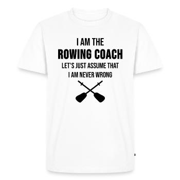Rowing Rowing Rowing Sport Trainer Gift - Men's Premium Organic T-Shirt - white - Front - Nico (187cm)
