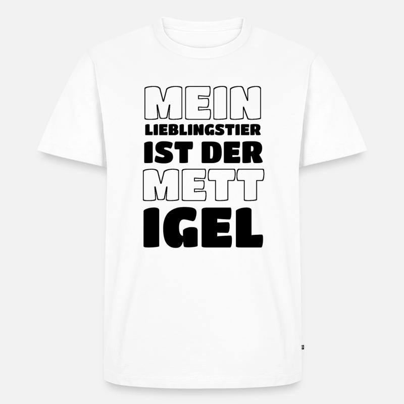 Mett Mettigel Hackfleisch Mettwoch Geschenk - Männer Premium Bio T-Shirt - Weiß