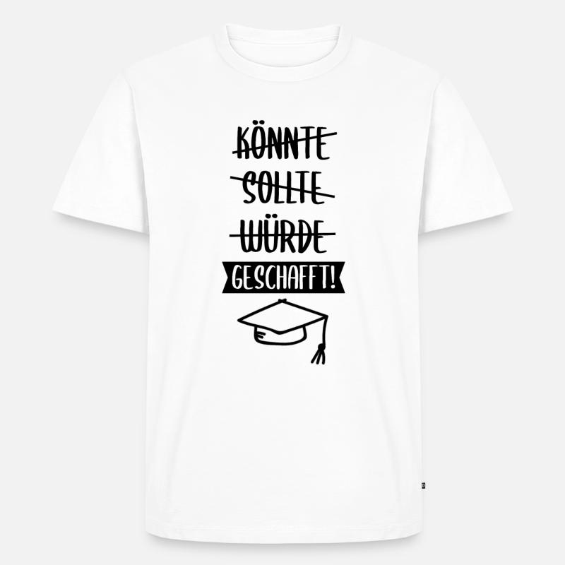 Master Abschluss Masterarbeit Studenten Geschenk - Männer Premium Bio T-Shirt - Weiß