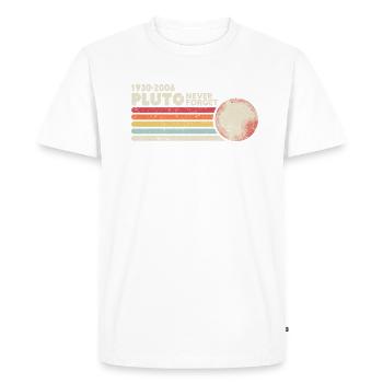 N'oubliez jamais le graphique de Pluton. Style rétro drôle - T-shirt Premium bio Homme - blanc - Devant - Nico (187cm)