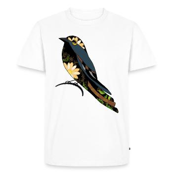 Oiseau - T-shirt Premium bio Homme - blanc - Devant - Nico (187cm)