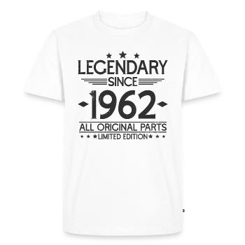 Légendaire né depuis 1962 anniversaire - T-shirt Premium bio Homme - blanc - Devant - Nico (187cm)