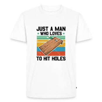 Cornhole - T-shirt Premium bio Homme - blanc - Devant - Nico (187cm)