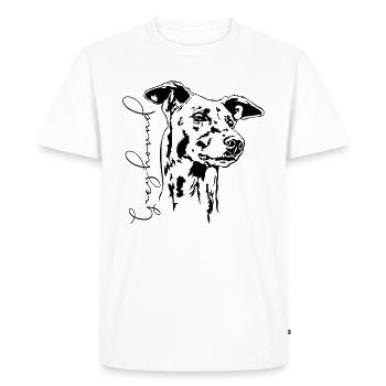 GREYHOUND Portrait Greyhound Greyhounds Wilsigns - T-shirt Premium bio Homme - blanc - Devant - Nico (187cm)