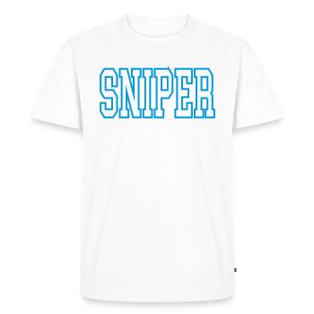 Sniper - T-shirt Premium bio Homme - blanc - Devant - Nico (187cm)