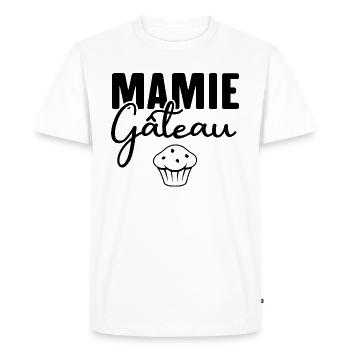 Mamie gâteau - T-shirt Premium bio Homme - blanc - Devant - Nico (187cm)