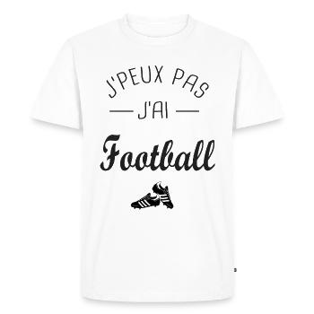 J'peux pas j ai Football joueur footballeur foot - T-shirt Premium bio Homme - blanc - Devant - Nico (187cm)