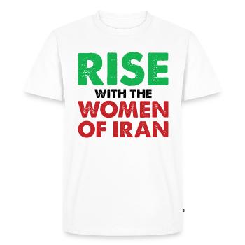 Women Life Freedom Iran Women's Rights - Men's Premium Organic T-Shirt - white - Front - Nico (187cm)
