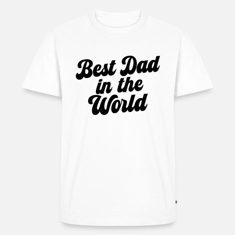 Bester Vater der Welt - Männer Premium Bio T-Shirt - Weiß