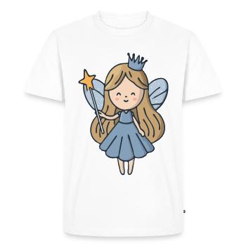 Princesse fée mignonne avec baguette, conception de fille magique - T-shirt Premium bio Homme - blanc - Devant - Nico (187cm)