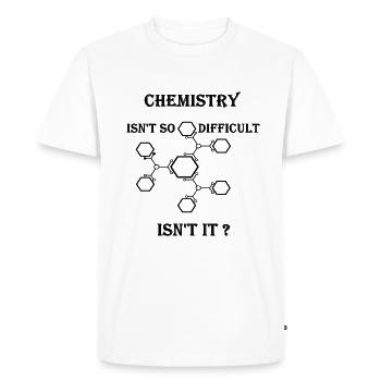 chimiste - T-shirt Premium bio Homme - blanc - Devant - Nico (187cm)