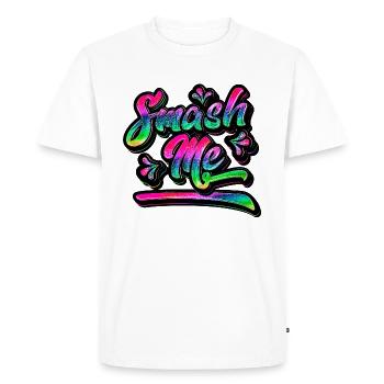 Smash Me | Jugendwort 2022 (Garantie du prix le plus bas) - T-shirt Premium bio Homme - blanc - Devant - Nico (187cm)