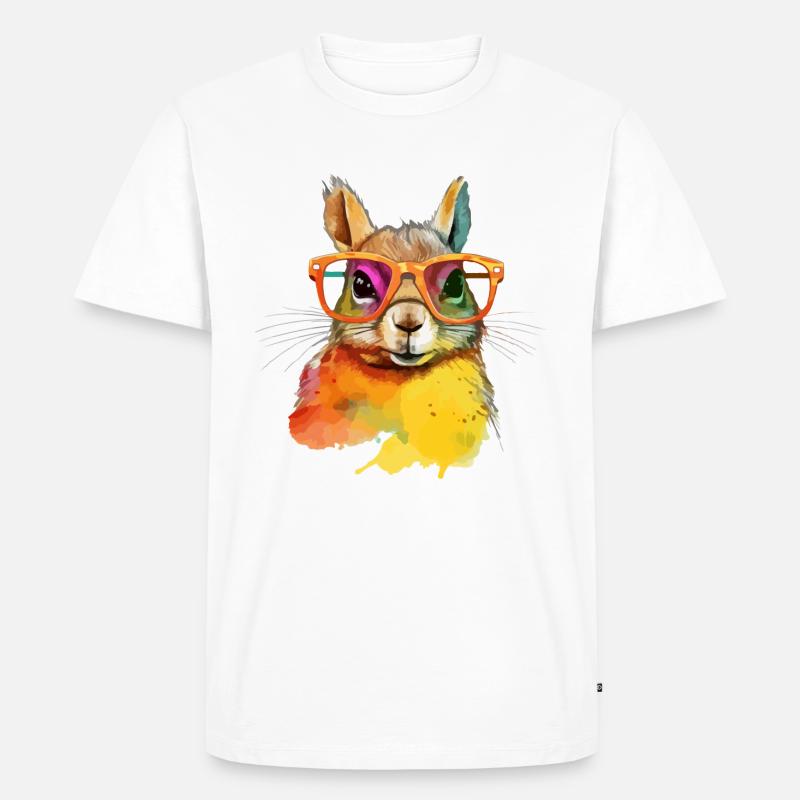 Kikki das Eichhörnchen - Männer Premium Bio T-Shirt - Weiß