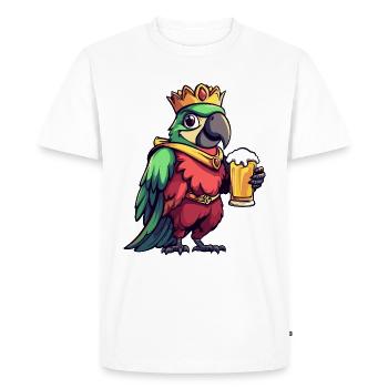 Papagai Bière Funny - T-shirt Premium bio Homme - blanc - Devant - Nico (187cm)