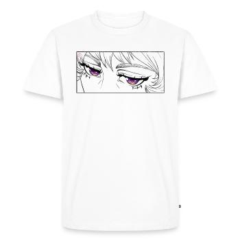 Manga Girl Lovely Eyes - T-shirt Premium bio Homme - blanc - Devant - Nico (187cm)