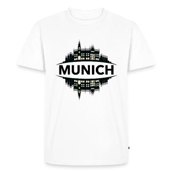 Munich - T-shirt Premium bio Homme - blanc - Devant - Nico (187cm)
