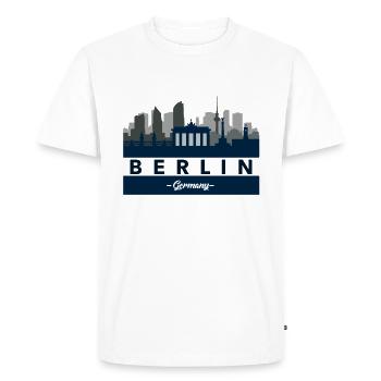 Berlin - T-shirt Premium bio Homme - blanc - Devant - Nico (187cm)