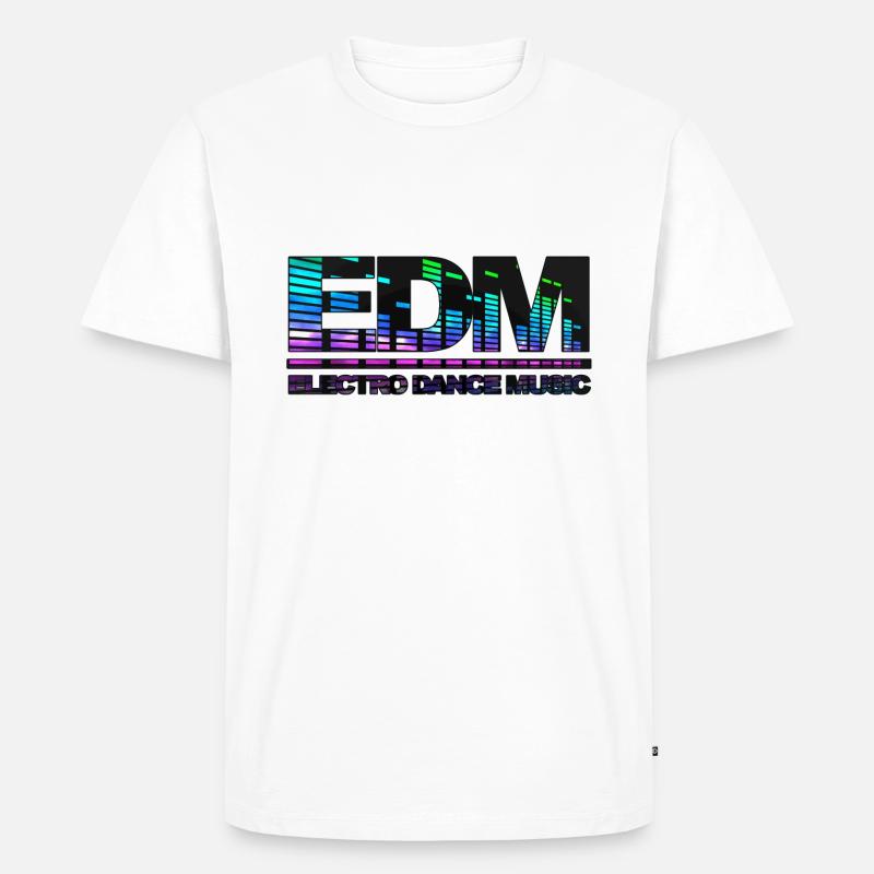 EDM Electro Dance Music - Männer Premium Bio T-Shirt - Weiß