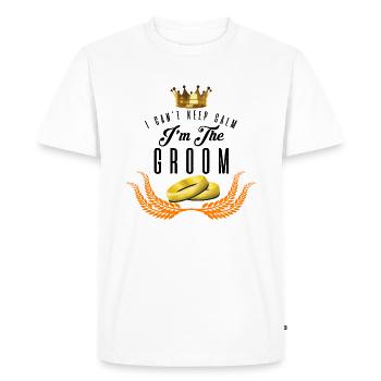 Fiancée de fiançailles - T-shirt Premium bio Homme - blanc - Devant - Nico (187cm)