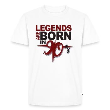 90s - T-shirt Premium bio Homme - blanc - Devant - Nico (187cm)