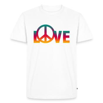Peace peace - Men's Premium Organic T-Shirt - white - Front - Nico (187cm)