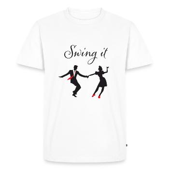 Swing Dancing Swing It - T-shirt Premium bio Homme - blanc - Devant - Nico (187cm)