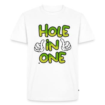Hole In One Matching Dad and Son - Men's Premium Organic T-Shirt - white - Front - Nico (187cm)