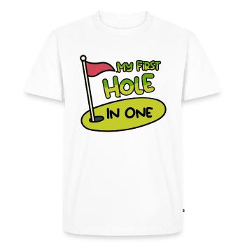 My First Hole In One Matching Dad and Son - Men's Premium Organic T-Shirt - white - Front - Nico (187cm)