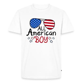 All American Boy 4th of July - Men's Premium Organic T-Shirt - white - Front - Nico (187cm)