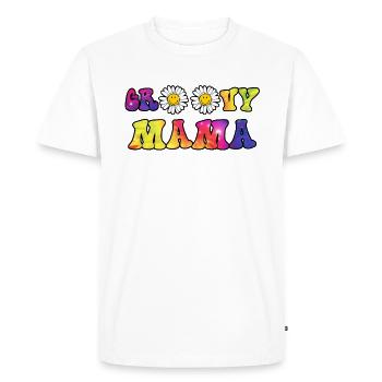 Groovy Mama Couples Cadeau assorti - T-shirt Premium bio Homme - blanc - Devant - Nico (187cm)