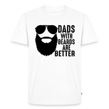Dads With Beards Are Better Fathers Day - Men's Premium Organic T-Shirt - white - Front - Nico (187cm)