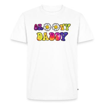 Groovy Daddy Matching Fathers Day - Men's Premium Organic T-Shirt - white - Front - Nico (187cm)
