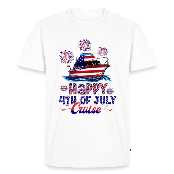 Happy 4th of July Cruise - Men's Premium Organic T-Shirt - white - Front - Nico (187cm)