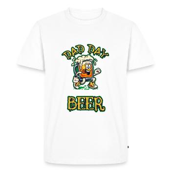 C’est un jour de papa pour être une bière drôle - T-shirt Premium bio Homme - blanc - Devant - Nico (187cm)