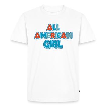 All American Girl Family 4th of July - Men's Premium Organic T-Shirt - white - Front - Nico (187cm)