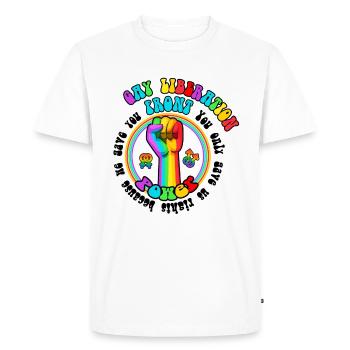 Gay Liberation Front LGBTQ Riot Vintage - Men's Premium Organic T-Shirt - white - Front - Nico (187cm)