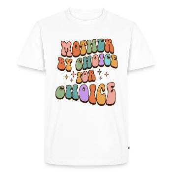 Mère par choix pour choix - T-shirt Premium bio Homme - blanc - Devant - Nico (187cm)