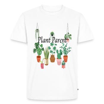 Parent de plante - T-shirt Premium bio Homme - blanc - Devant - Nico (187cm)