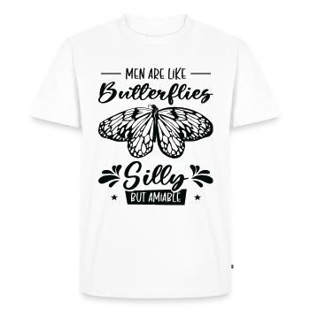 Papillon céleste Silly Men Aimable Insect Fan - T-shirt Premium bio Homme - blanc - Devant - Nico (187cm)