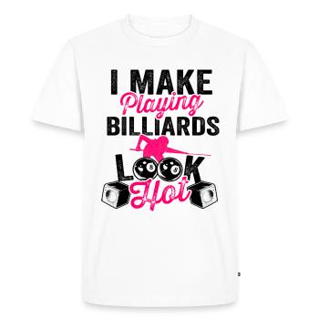 Pocketologist Billiards Pool Billiard 8 Ball - Men's Premium Organic T-Shirt - white - Front - Nico (187cm)